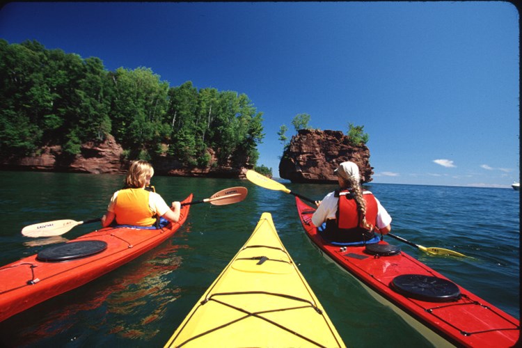 Kayaking around the Apostle Islands